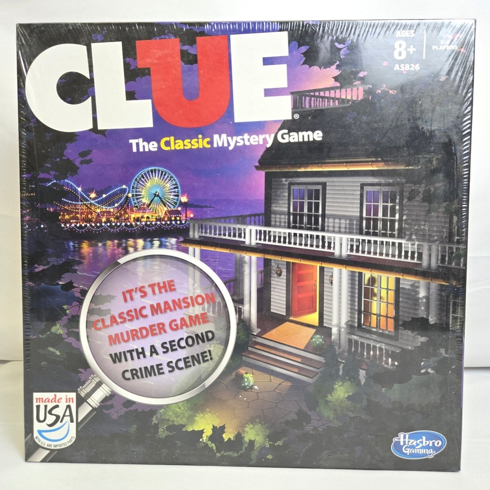 Clue: The Classic Mystery Game Board Game, Hasbro, 8+, A5826, New Sealed